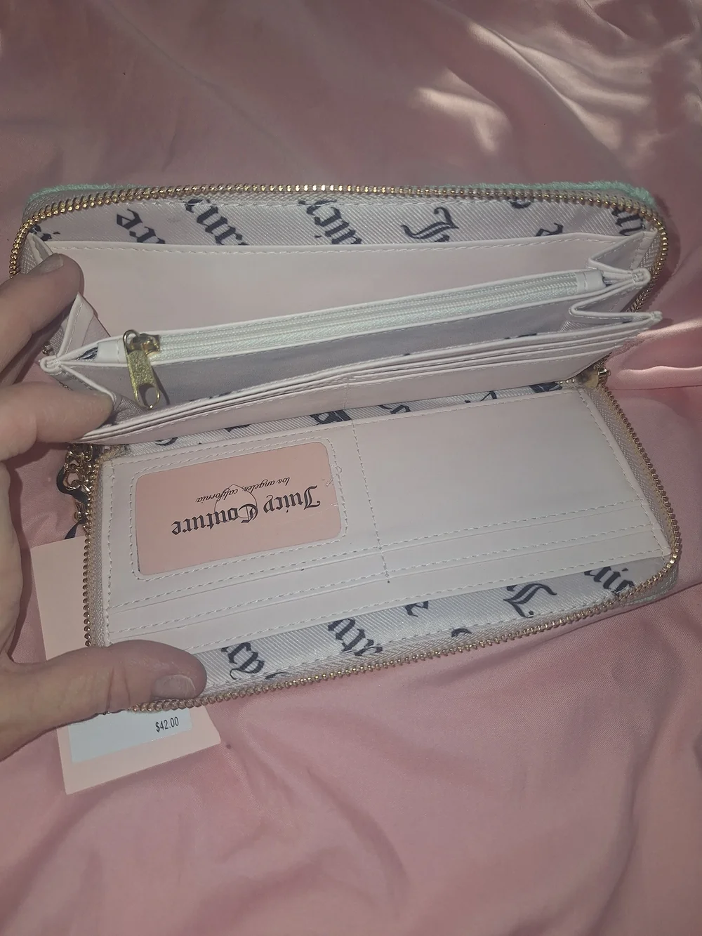 EXCLUSIVE Juicy Couture Women's Mint Green Wallet with Lip Gloss Set